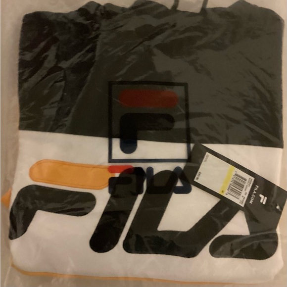 Ladies Fila Hoodie Colorblock gold, black and white Medium - Picture 2 of 5